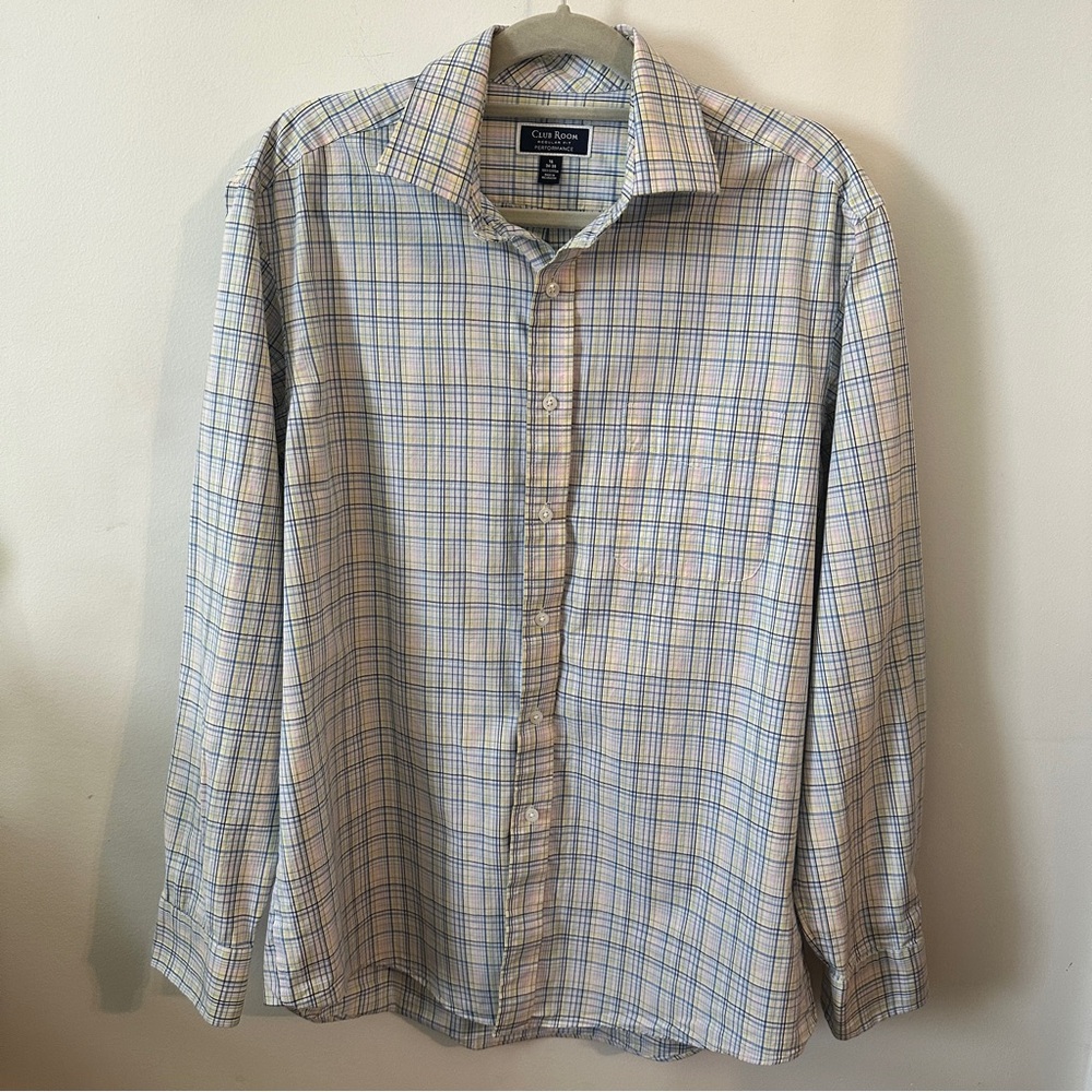 CLUB ROOM | Men’s Long Sleeved Dress Shirt size 16 34/35